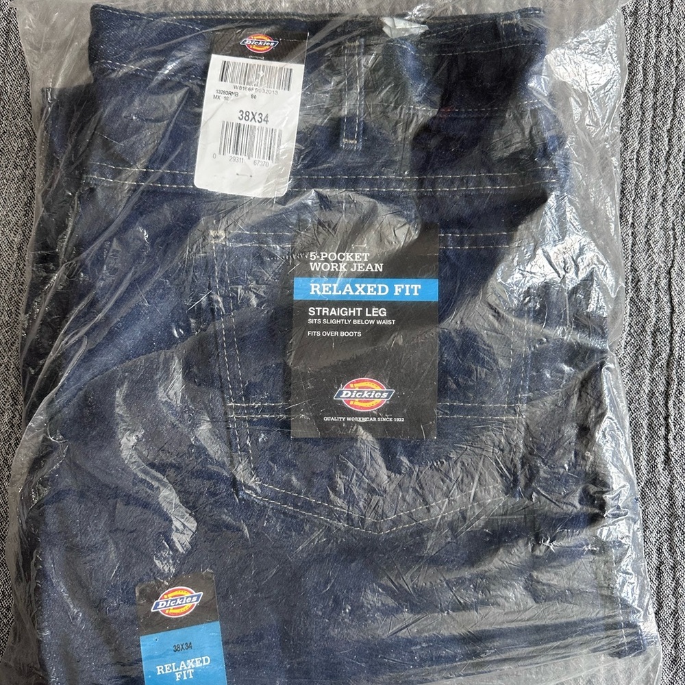 Dickies Relaxed Fit Straight Leg Jeans - Dark Blue